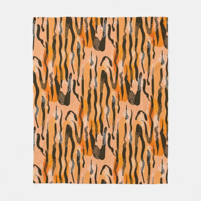 Cobertor De Velo Peach Tiger Stripe (Frente)