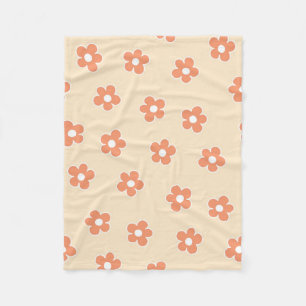 Cobertor De Velo Peach White Tropical Floral Botânica Summer