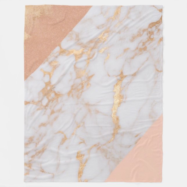 Cobertor De Velo Peachy Marble Elegance (Frente)