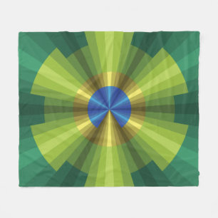 Cobertor De Velo Peacock Illusion Fleece Blanket