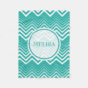 Cobertor De Velo Peacock Monograma E Chevron Zigzag Branco