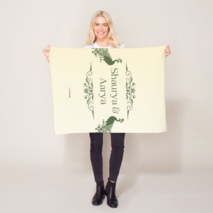 Cobertor De Velo #Peacock'sILoveZazzleShaurya&AaryaFleeceBlanket