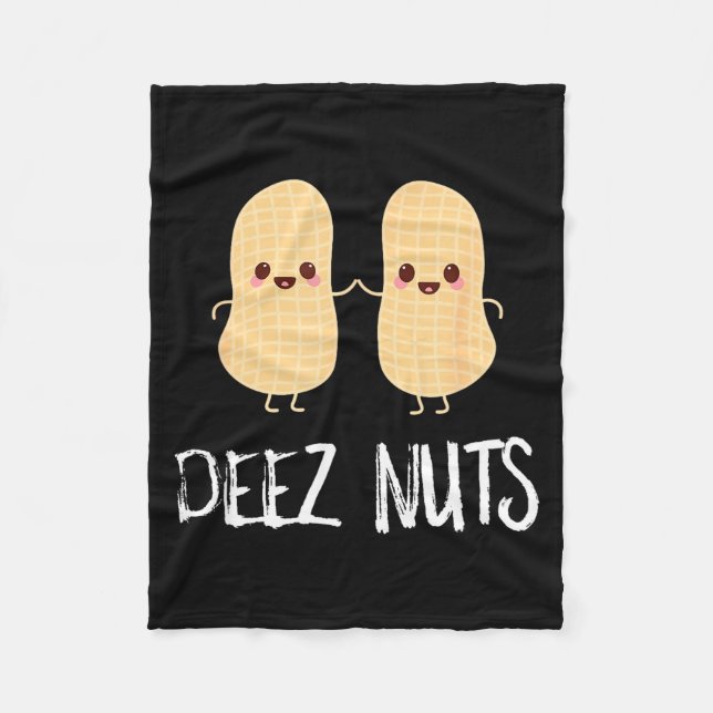 Cobertor De Velo Peanut Food Funny Kawaii Cute Meme Deez Nuts Joke  (Frente)
