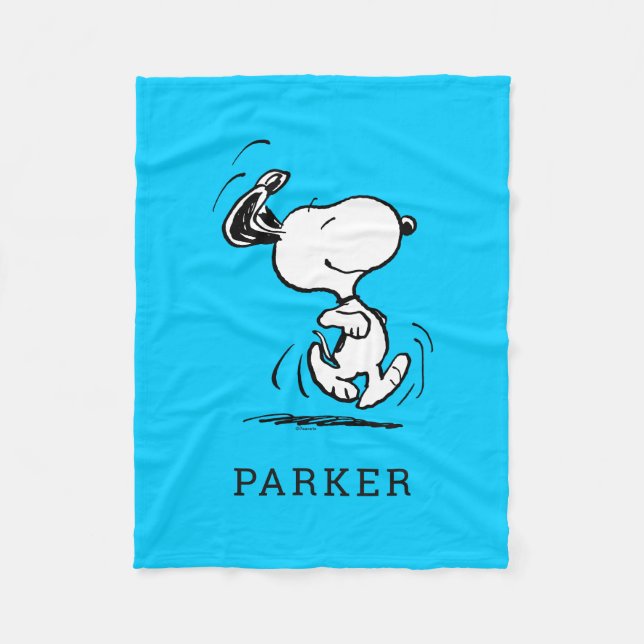 Cobertor De Velo Peanuts | Snoopy Happy Dance Fleece Blanket (Frente)