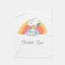 Peanuts | Snoopy & Woodstock Bebê Fleece Arco-Íris