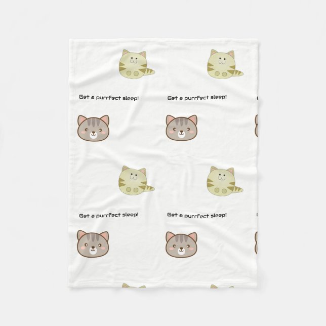 Cobertor De Velo Peça com gatos (Frente)