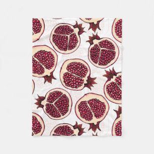 Cobertor De Velo Pedaços de romã em branco
