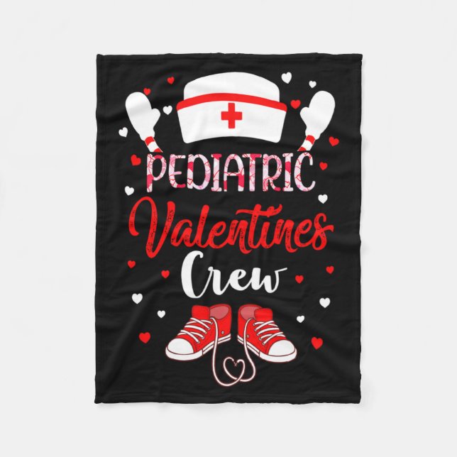 Cobertor De Velo Pediatric Valentines Day Nurse Crew Family Group N (Frente)