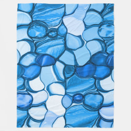 Cobertor De Velo Pedras redondas em tons de azul real