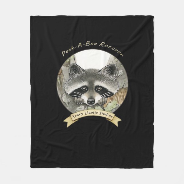 Cobertor De Velo Peekabo Raccoon (Frente)