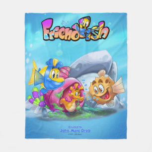 Cobertor De Velo Peixe de desenho animado fofo Amigo 