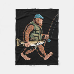 Cobertor De Velo Peixe Pescador de Peixes Bigfoot Sasquatch Walleye