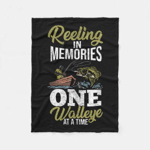 Cobertor De Velo Peixes caçando Sauger Angler Walleye Pescador Wall