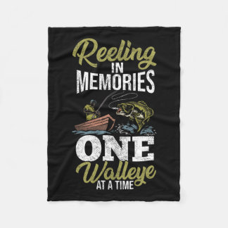 Cobertor De Velo Peixes caçando Sauger Angler Walleye Pescador Wall