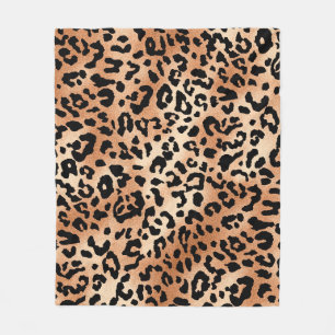 Cobertor De Velo pele de leopardo. Design de na moda com leopardo
