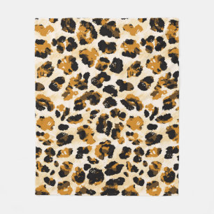 Cobertor De Velo Pele-leopardo de aquarela, gradiente de coloração