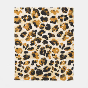 Cobertor De Velo Pele-leopardo de aquarela, gradiente de coloração
