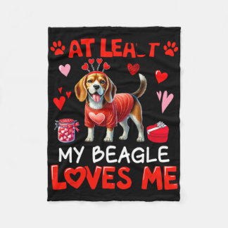 Cobertor De Velo Pelo Menos Meu Beagle Me Ama No Dia Dos Namorados