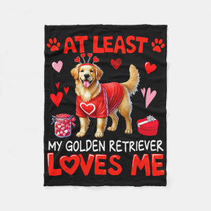 Cobertor De Velo Pelo Menos Meu Retriever Dourado Me Ama no Dia dos