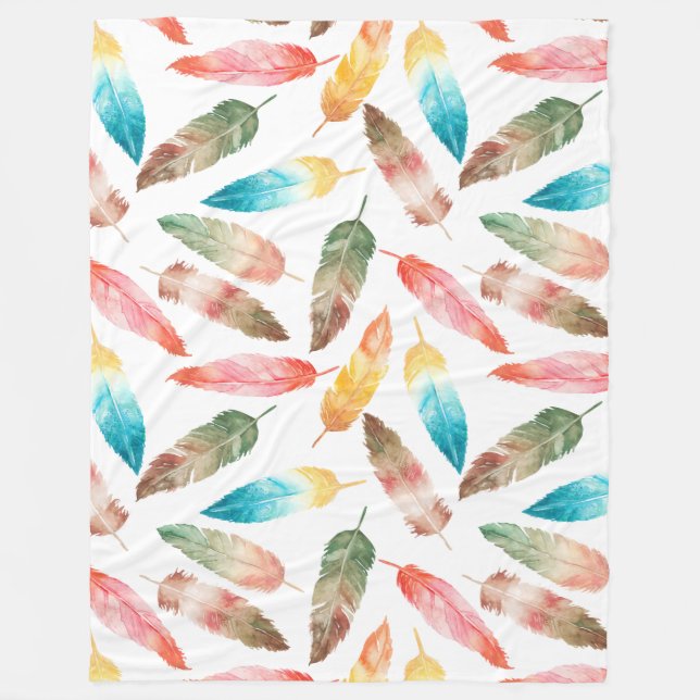 Cobertor De Velo Penas de cores (Frente)
