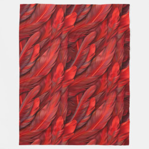 Cobertor De Velo Penas vermelhas modernas