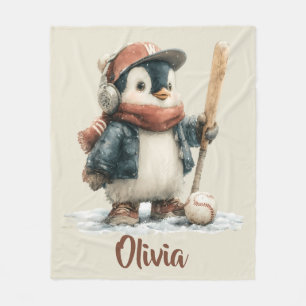 Cobertor De Velo Pengim de Inverno Personalizado para Crianças de S