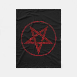 Cobertor De Velo Pentagrama do diabo vermelho
