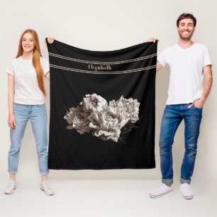 Cobertor De Velo Peões Sepia Personalizados Tamanho Médio Preto