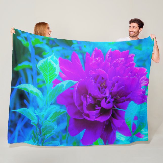 Cobertor De Velo Peônia Roxa Temperamental com Folhagem de Weigela  (In Situ)