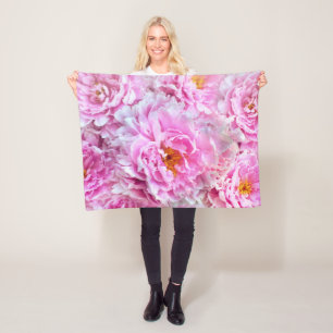 Cobertor De Velo Peônias cor-de-rosa chique