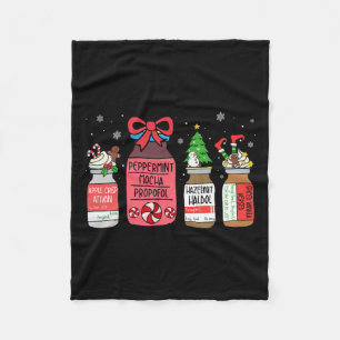 Cobertor De Velo Peppermint Mocha Propofol Enfermeira De Natal Er E