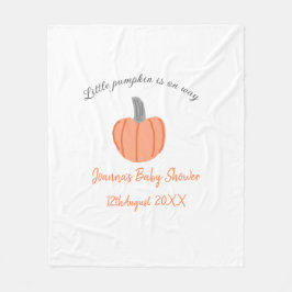 Cobertor De Velo Pequena abóbora a caminho cinza laranja a