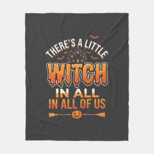 Cobertor De Velo Pequena Bruxa Tipografia de Halloween Witch Typogr