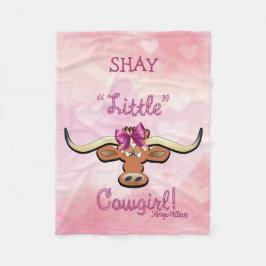 Cobertor De Velo Pequena Cowgirl Fleece Blanket