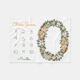 Cobertor De Velo Pequeno Cutie Baby Milestone Mensal