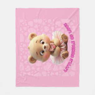 Cobertor De Velo Pequeno Pacote de Amor - Urso Bebê Bonito nos Des