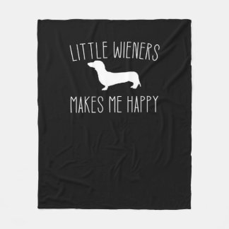 Cobertor De Velo Pequenos Weiners Me Fazem Feliz | Funny Dachshund 