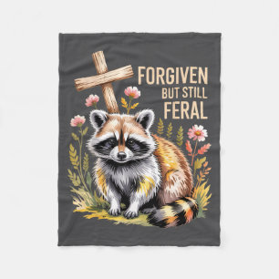 Cobertor De Velo Perdoado Mas Ainda Mapache Feral Citação Cristã