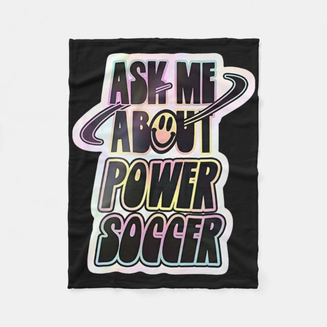 Cobertor De Velo Pergunte-me Sobre o Futebol Poderoso Design Divert (Frente)