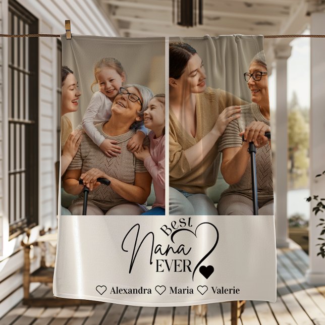 Cobertor De Velo Peronalized 2 Photo  Best Nana Ever Minimalist (Criador carregado)