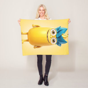 Cobertor De Velo personagem banana engraçado