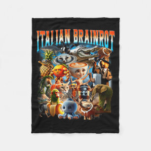 Cobertor De Velo Personagens Italian Brainrot Meme Engraçado Tendên