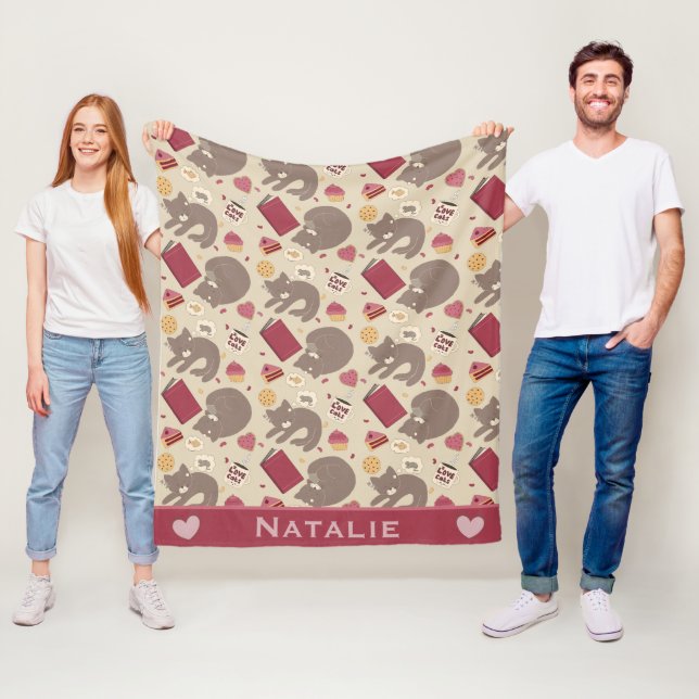 Cobertor De Velo Personalised Cozy Cat Lovers Collage (In Situ)