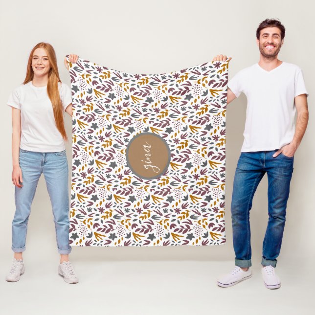 Cobertor De Velo Personalização de Padrão Botânico (In Situ)