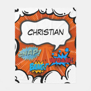 Cobertor De Velo Personalização do Bang de Pop de Livros em Quadrin