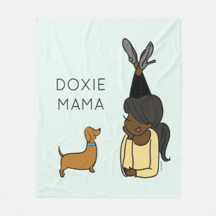 Cobertor De Velo Personalizada Doxie Mama Fleece Blanket