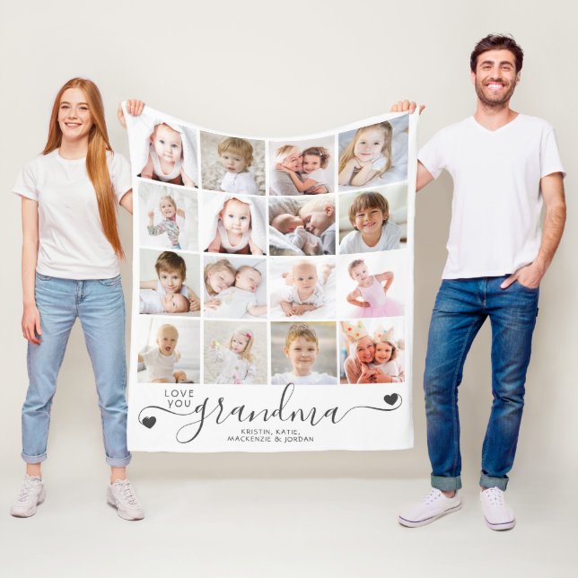 Cobertor De Velo Personalizada E Manuscrita Te Amo Avó 16 Foto (In Situ)