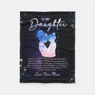 Cobertor De Velo Personalizada Uma Carta À Minha Filha, Em Aberto P