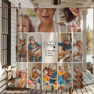 Cobertor De Velo Personalizado 10 Fotos Melhor Nonna Já Minimalista