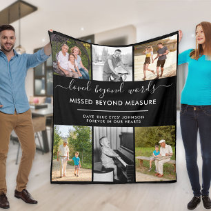 Cobertor De Velo Personalizado 6 Foto Amado Além das Palavras Preto